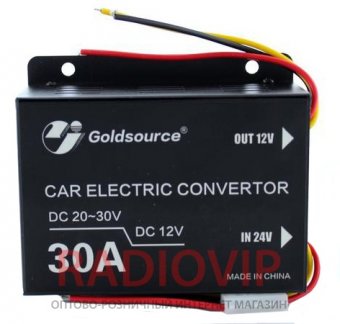 картинка Инвертор 24V в 12V 30A от интернет магазина Radiovip