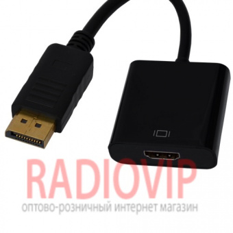 картинка Переходник шт.Display Port- гн.HDMI, с кабелем от интернет магазина Radiovip