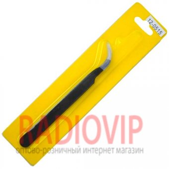 картинка Пинцет ESD, ZD-156F, 120 мм, изогнутый от интернет магазина Radiovip