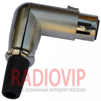 картинка Гнездо CANON под шнур 3-х контакт., корпус  металл, угловое от интернет магазина Radiovip