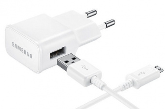 картинка Сетевое зарядное устройство Samsung Fast Charging (2A/5В) белая от интернет магазина Radiovip