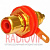 картинка Гнездо RCA монтажное,корпус металл, gold  красное от интернет магазина Radiovip