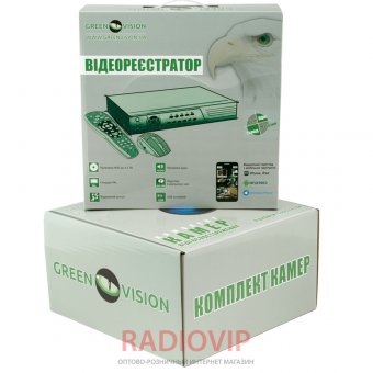 картинка Комплект видеонаблюдения green vision gv-k-g01/04 720р от интернет магазина Radiovip