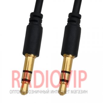 картинка Шнур шт.3,5стерео- шт.3,5стерео, gold, диам.-3мм, 3м., от интернет магазина Radiovip