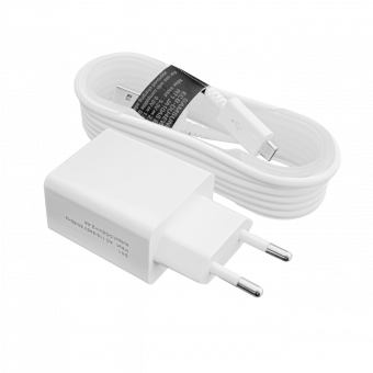 картинка Зарядное устройство LP АС-012 USB 5V 2,4A + кабель USB - Micro USB 1,5м (Белый) от интернет магазина Radiovip