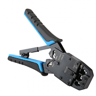 картинка Инструмент HT-200R с храповиком для обжимки RJ-45 (8P8C) и RJ-12/11 (6P6C), 4p4c от интернет магазина Radiovip
