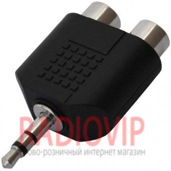 картинка Переходник шт.3,5стерео -2гн.RCA, корпус пластик от интернет магазина Radiovip