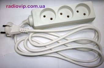 картинка Удлинитель сетевой LogicPower LP-WX3, 3 розетки, цвет-белый, 2,0 m от интернет магазина Radiovip