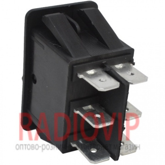 картинка Переключатель ASW-17-202 ON-ON, 6pin, 12V, 35А, чёрный от интернет магазина Radiovip