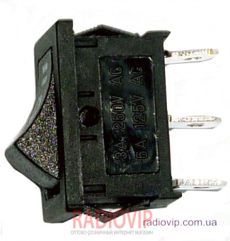 картинка Перекл. клавишн. 3pin без подсв.ON-OFF-ON 3A чёрн. от интернет магазина Radiovip