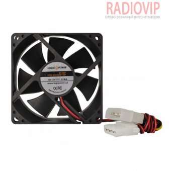 картинка Вентилятор корпусной LogicPower F12B 120MM, 4pin (Molex питание), цвет от интернет магазина Radiovip