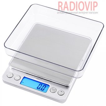 картинка Весы ювелирные 6295, 2кг (0.1г) +чаша от интернет магазина Radiovip