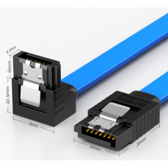 картинка SATA 3.0 data CC-Ls 7pin-7pin 45 см прямой штекер от интернет магазина Radiovip