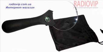 картинка Лупа ручная круглая H-605 с LED подсветкой 3x-4.5x d=90мм H-605 от интернет магазина Radiovip
