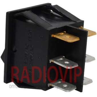 картинка Переключатель двойной с подсв. IRS-2101E-1C ON-OFF, 6pin, 15A, красный от интернет магазина Radiovip