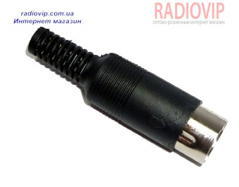 картинка Штекер DIN 5pin 45% под шнур,корпус пластик от интернет магазина Radiovip