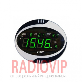 Часы сетевые 770 Т-4 салатовые, пульт Д/У