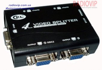 картинка Разветвитель VGA 1=>4 VGA-SP 104P 250MHz X2 от интернет магазина Radiovip