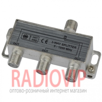 картинка Splitter 3-way Germany HQ 5-2000MHZ, корпус металл от интернет магазина Radiovip