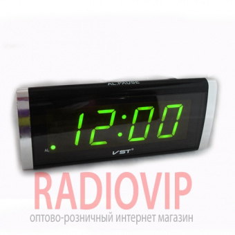 Часы сетевые 730-2 зеленые