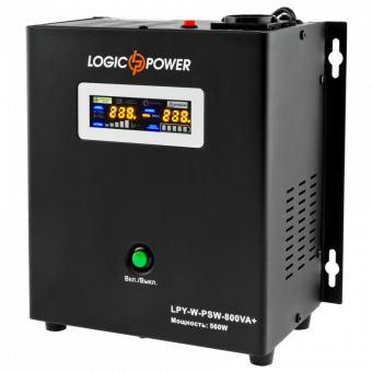 картинка ИБП Logicpower LPY- W - PSW-800VA+ (560Вт) 5A/15A с правильной синусоидой 12В от интернет магазина Radiovip