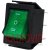 картинка Переключатель широкий с подсв.IRS-203-1C ON-OFF-ON, 6pin, 15A, зелёный от интернет магазина Radiovip
