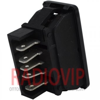 картинка Переключатель cтеклоподъёмника с подсветкой ASW-02D, 5pin, 12V, 20А от интернет магазина Radiovip