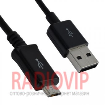 картинка Шнур шт.USB А -шт.miсro USB (Samsung), short pin, 1м, чёрный от интернет магазина Radiovip