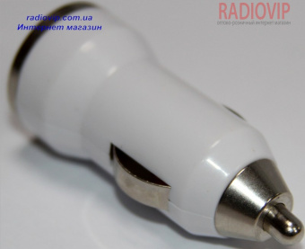картинка Автомоб. зарядка (шт.прикур.- 2гн.USB), 5V, 3,1A (1А+2,1А), белая от интернет магазина Radiovip