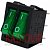 картинка Переключатель двойной с подсв. IRS-2101-1А ON-OFF, 6pin, 15A, зелёный от интернет магазина Radiovip