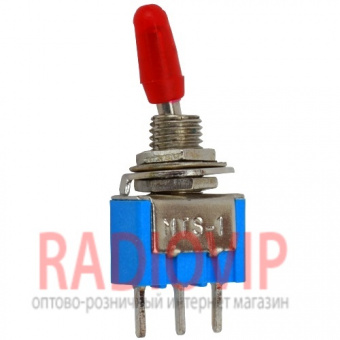 картинка Тумблер MTS 102-E1 (ON-ON) 3pin пластик. рычажок от интернет магазина Radiovip