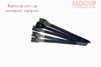 картинка Стяжки с фиксатором, многоразовые, 150х7,5мм, чёрные (100шт.) от интернет магазина Radiovip