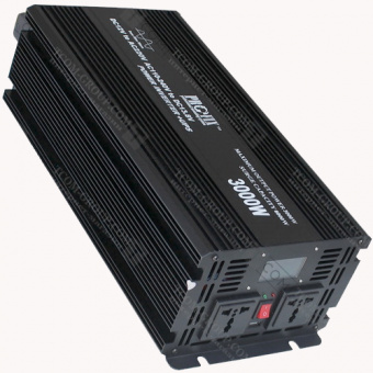 картинка Инвертор с чистой синусоидой 12V в 220V ProFix 3000W (макс.6000W) с зарядкой + UPS, LCD дисплей от интернет магазина Radiovip