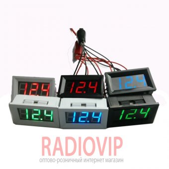 картинка Вольтметр XH-B114 4,5-120 В (красные цифры) от интернет магазина Radiovip