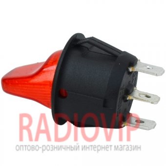картинка Переключатель-тумблер MRS-103-9H ON-OFF-ON, 3pin, 6A, 220V, красный от интернет магазина Radiovip