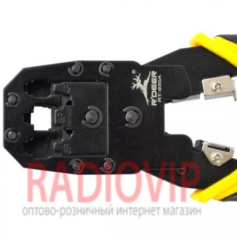 картинка Инструмент R'Deer RT-930, для обжима 4р4с, 6р4с, 8p8c+ зачистка от интернет магазина Radiovip