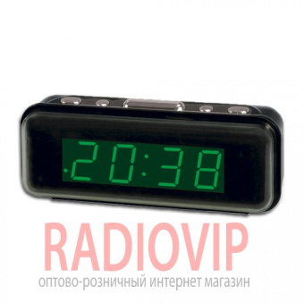 Часы сетевые 738-2 зеленые