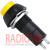 картинка Кнопка средняя PBS-11А с фиксацией ON-OFF, 2pin, 1А 250V, жёлтая от интернет магазина Radiovip