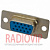 картинка Гнездо DB-15pin монтажное,под пайку от интернет магазина Radiovip