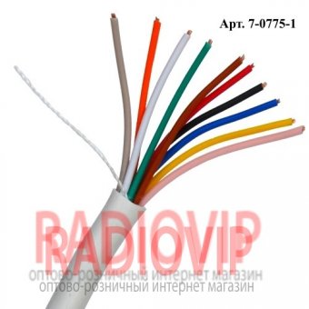 картинка Кабель сигнал. VKcable 10жил без экрана 10Cх(7х0,22мм)CCA, белый, 100м от интернет магазина Radiovip
