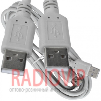 картинка Шнур USB (шт.A- шт.А), version 2,0, диам.-4.5мм, 3м., серый от интернет магазина Radiovip
