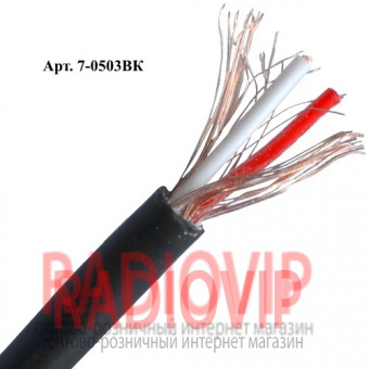 картинка Кабель микрофонный 2ж. d-4mm чёрный от интернет магазина Radiovip