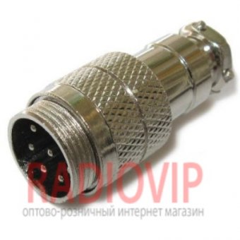 картинка Разъем (M) микрофонный 8-и контакт., под кабель, корпус металл от интернет магазина Radiovip