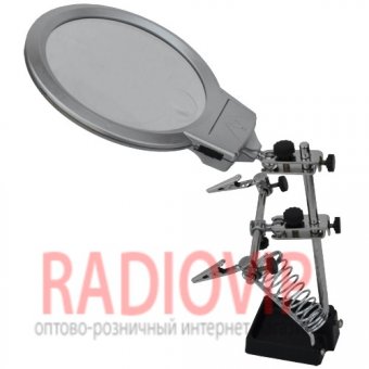 картинка Держатель третья рука MG16129-B c подсв, 2,5Х 130мм+5Х 25мм+подст.паял от интернет магазина Radiovip