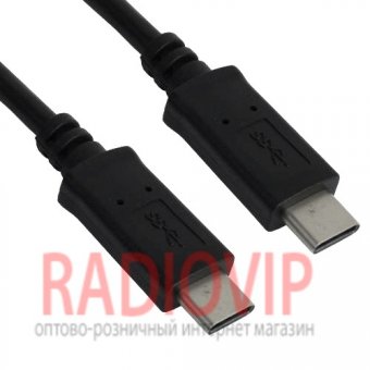 картинка Шнур шт.USB type C - шт.USB type C, v.3.0, 1м. чёрный от интернет магазина Radiovip