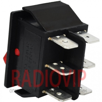 картинка Перекл. клавишн. широкий с подсв. 6pin красный от интернет магазина Radiovip