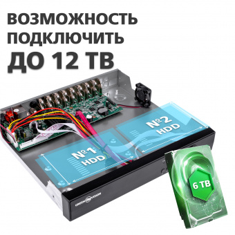 картинка Гибридный видеорегистратор AHD Green Vision GV-A-S040/16 5MP от интернет магазина Radiovip