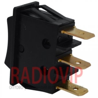 картинка Переключатель узкий RS-123-11C (ON)-OFF-(ON), 3pin, 12V, 35А, чёрный от интернет магазина Radiovip