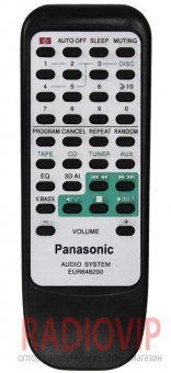 картинка Пульт Panasonic  AUX EUR-648200 муз.ц.5д как ориг от интернет магазина Radiovip