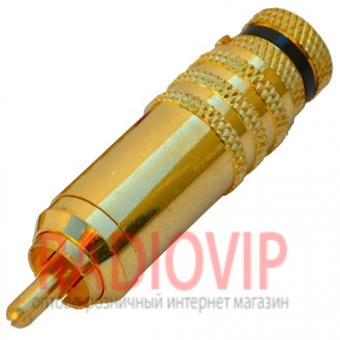 картинка Штекер RCA проф.gold, диам.- до 8мм., позолоченный от интернет магазина Radiovip